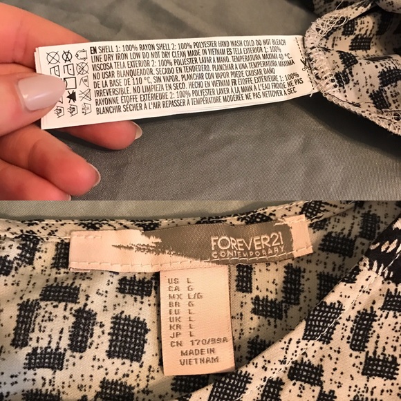 F21 Short Sleeved Patterned Blouse - Picture 8 of 8